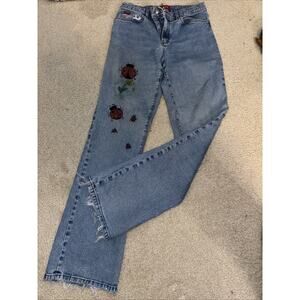 Misses Chaps Denim Size 4 Ladybug Design